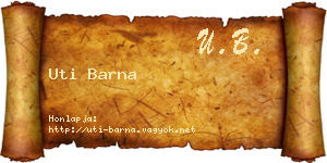Uti Barna névjegykártya
