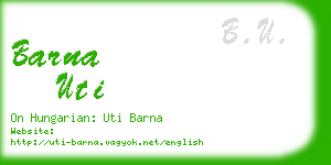 barna uti business card